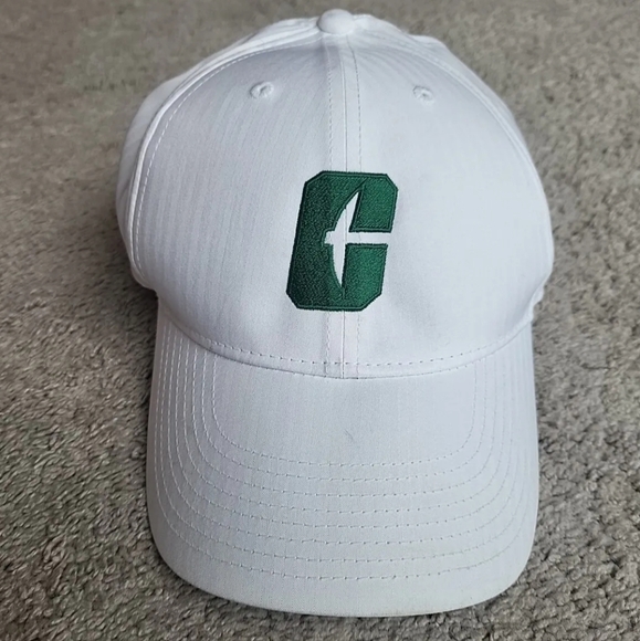 Charlotte NC Nike Legacy91 Baseball Golf Adjustable Strapback Hat Cap White - Picture 1 of 11